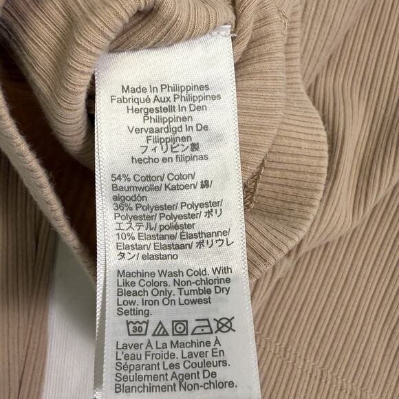 J. Crew Ribbed square neck Top Womens Sz M Minimalist Capsule Wardrobe Basic - Picture 8 of 9